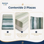 Juego Sábana Illusions 144 Hilos Liso 2 Plazas IMAN