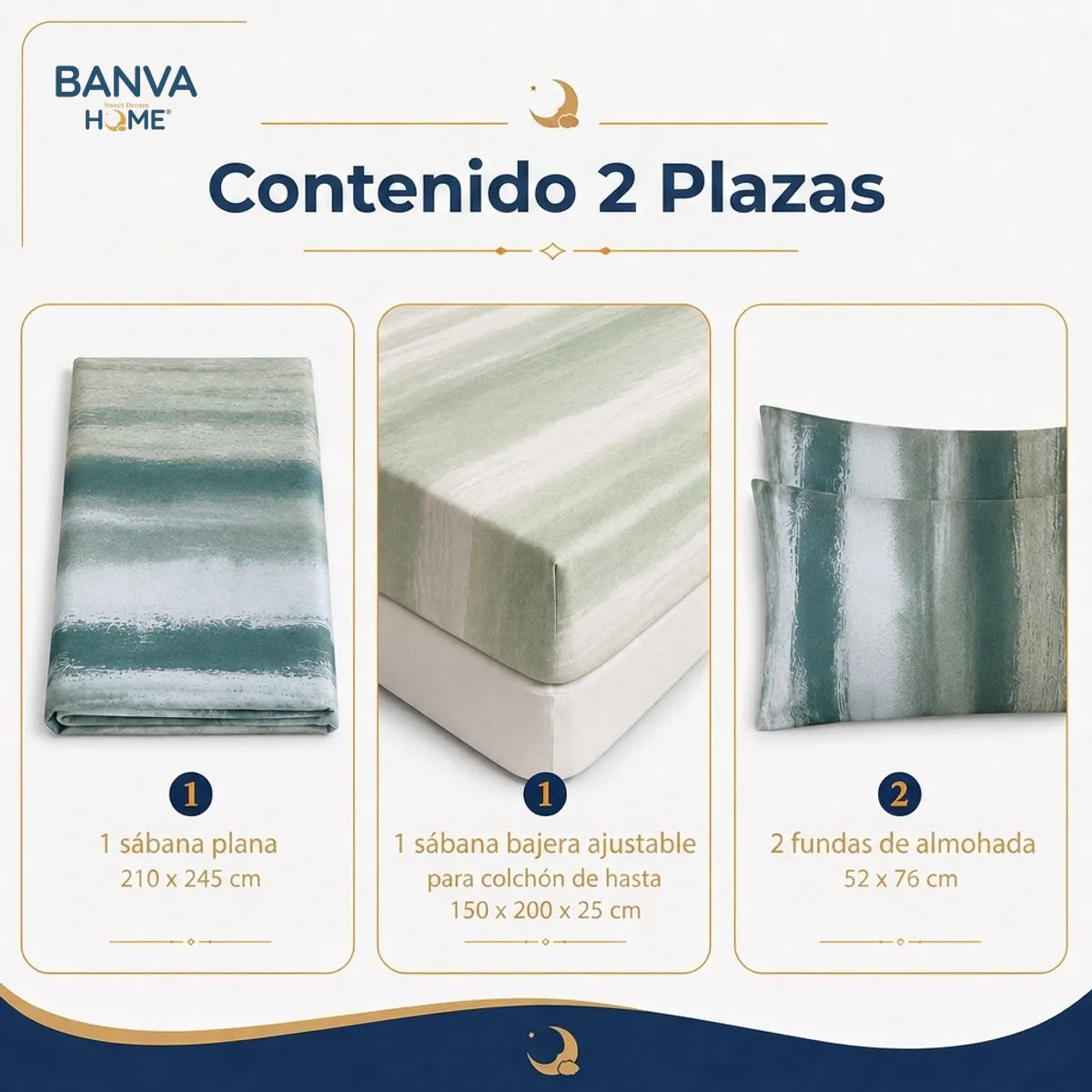 Juego Sábana Illusions 144 Hilos Liso 2 Plazas IMAN