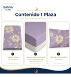 Juego Sábana Illusions 144 Hilos Liso 1 Plaza Kler