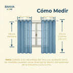 Set Cortinas Velo Lino Liso Café