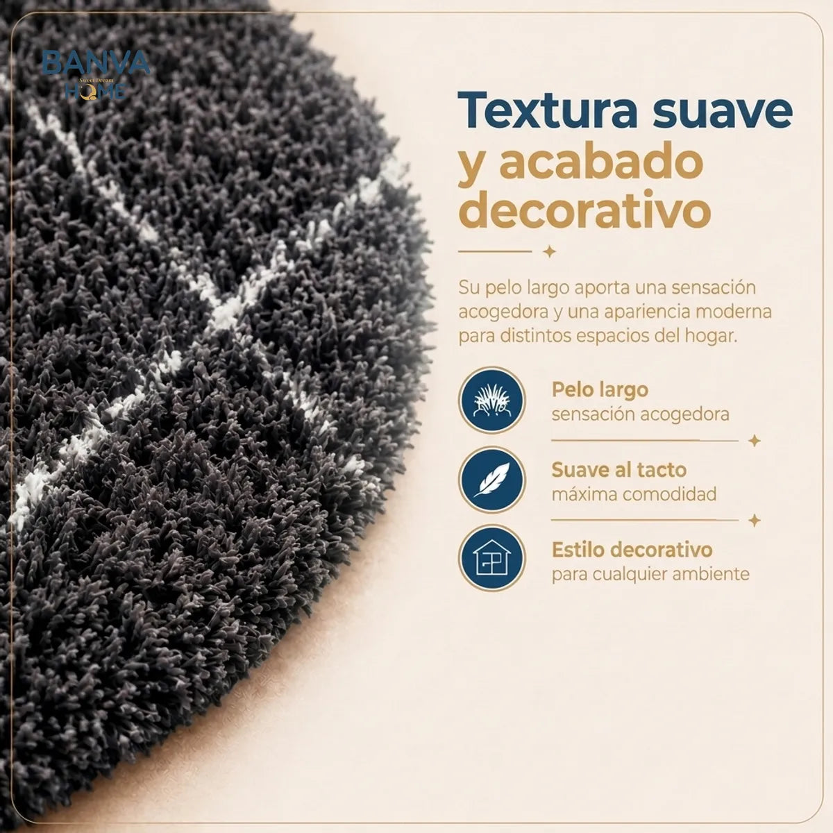 Shaggy Peluda Guiza Marengo 100x50