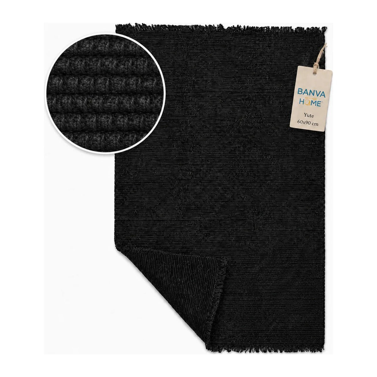 Jute Fibra Natural Bombay Negro 60x90