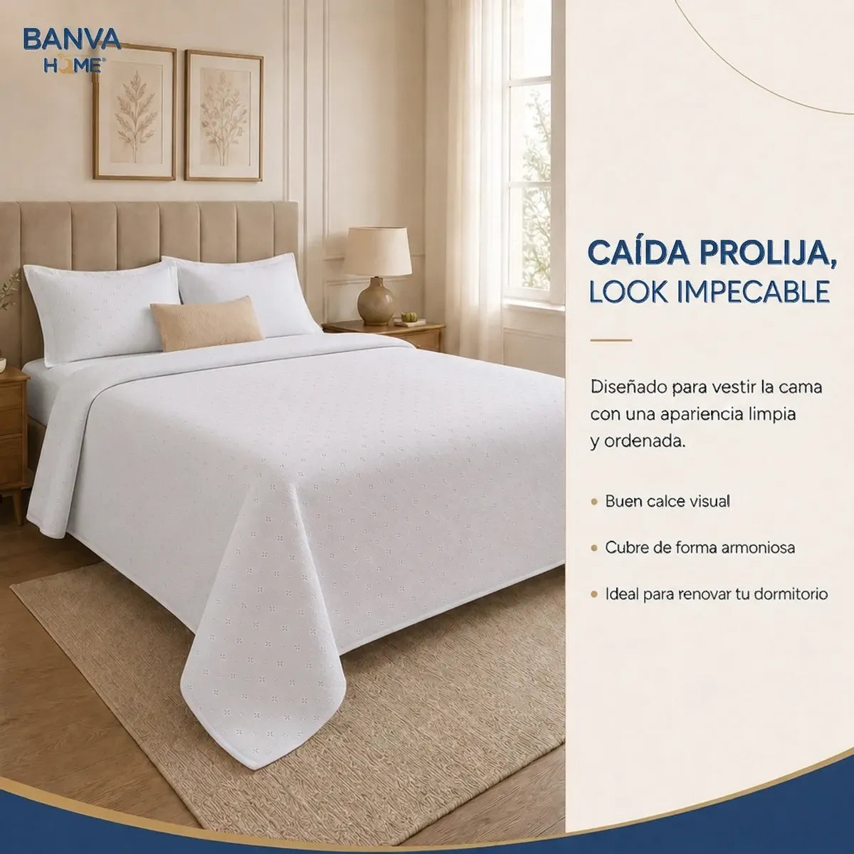Quilt Roma Súper King Blanco