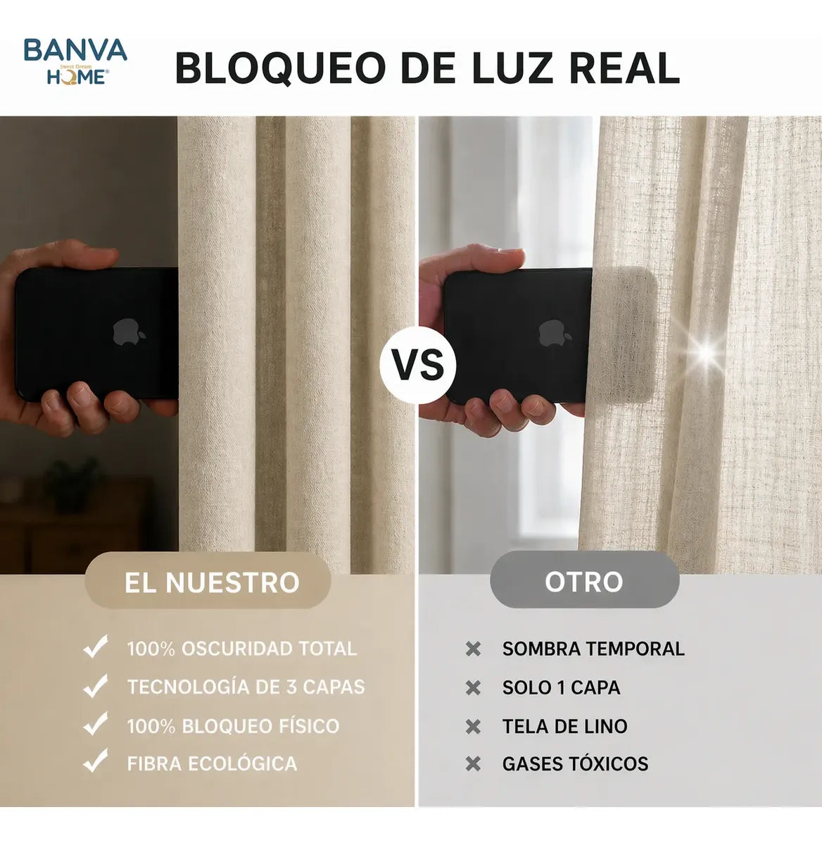 Set Cortinas Black Out Liso Perla 140x220