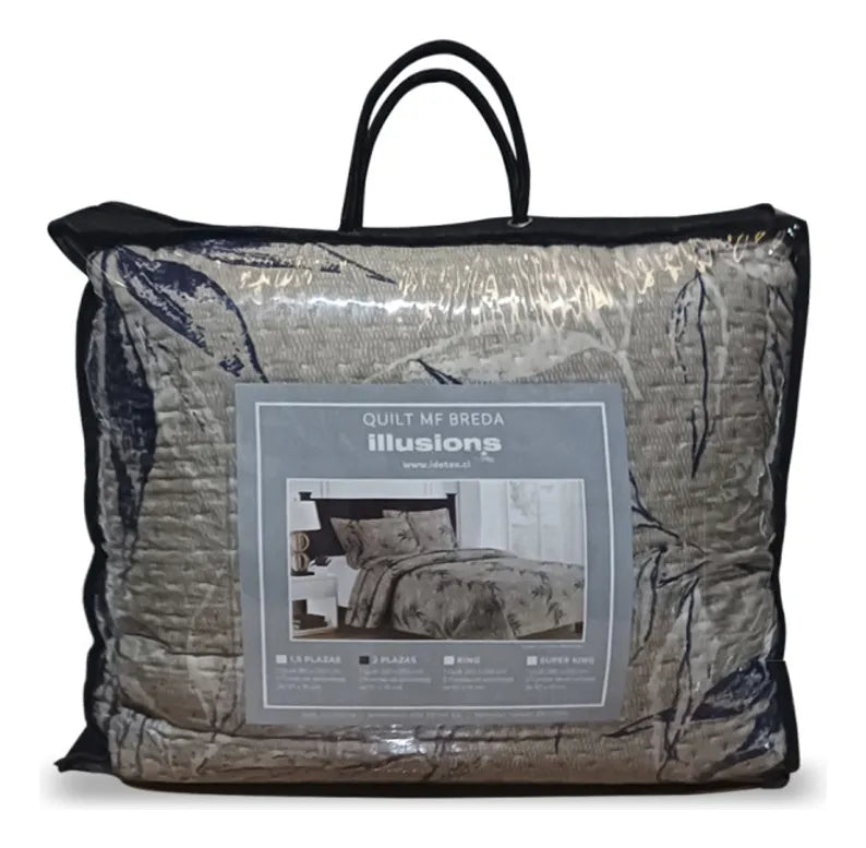 Quilt Breda 1.5 Plazas Beige