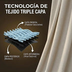 Set Cortinas Black Out Liso Perla 140x220