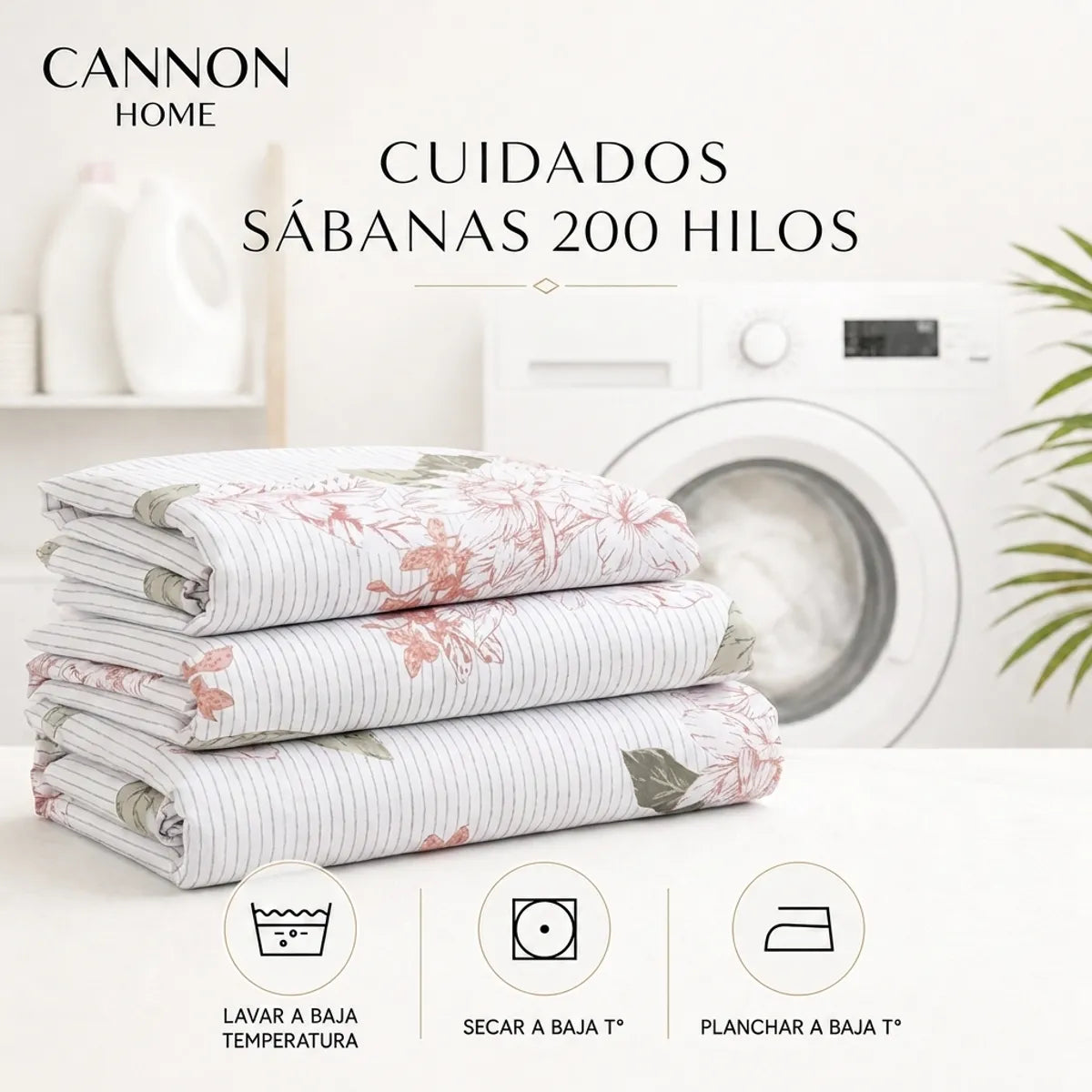 Juego Sábana Cannon 200 Hilos Amaranta 2 Plazas