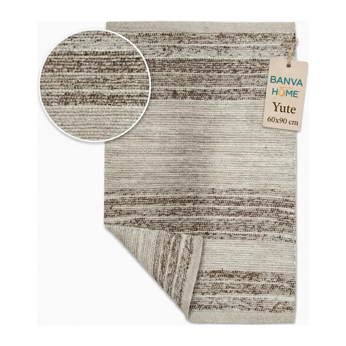 Jute Fibra Natural Ethnic Cafe 60x90
