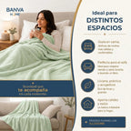 Frazada Illusions Flannel Liso 1.5 Plazas Verde Olivo 500gr