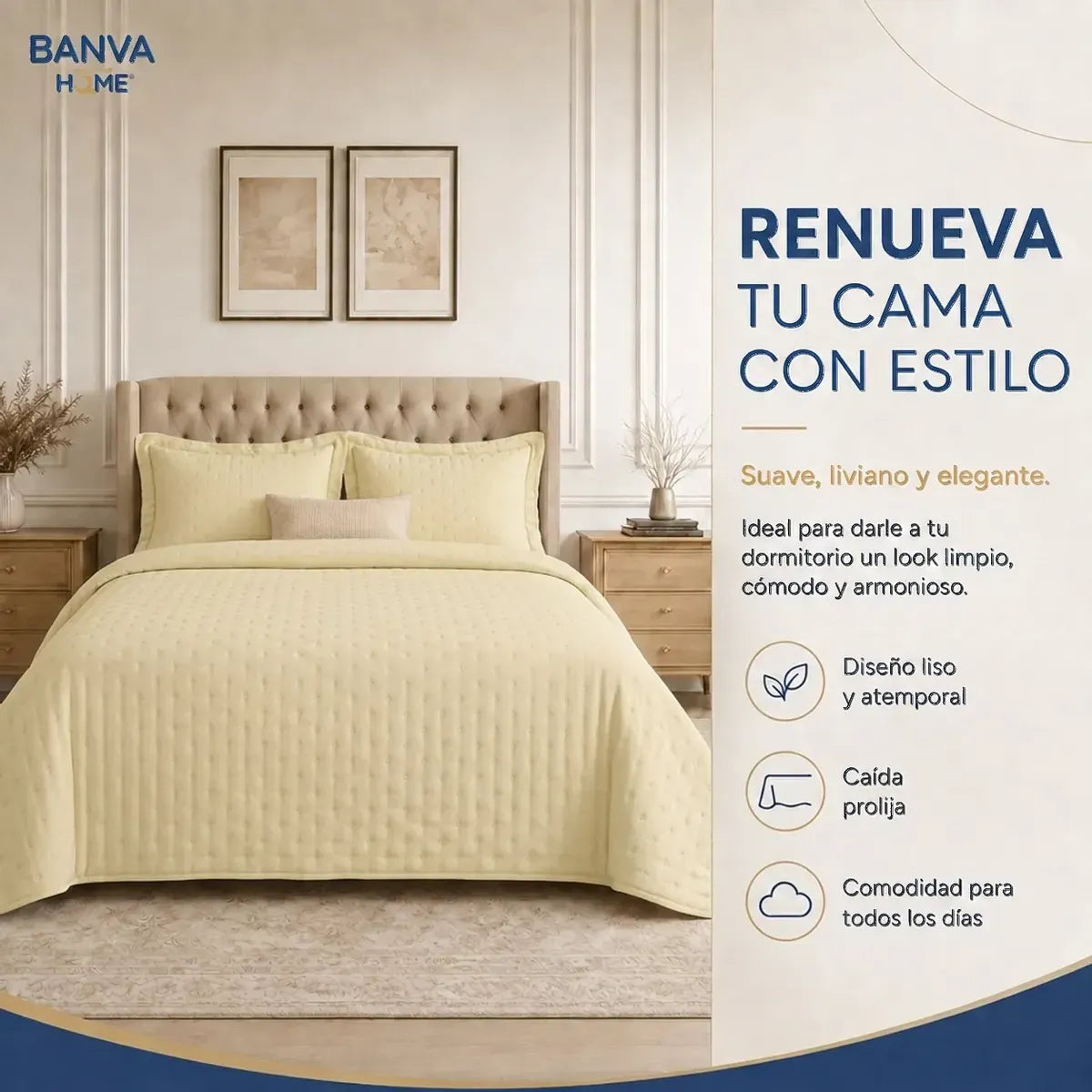 Quilt Roma Súper King Butter
