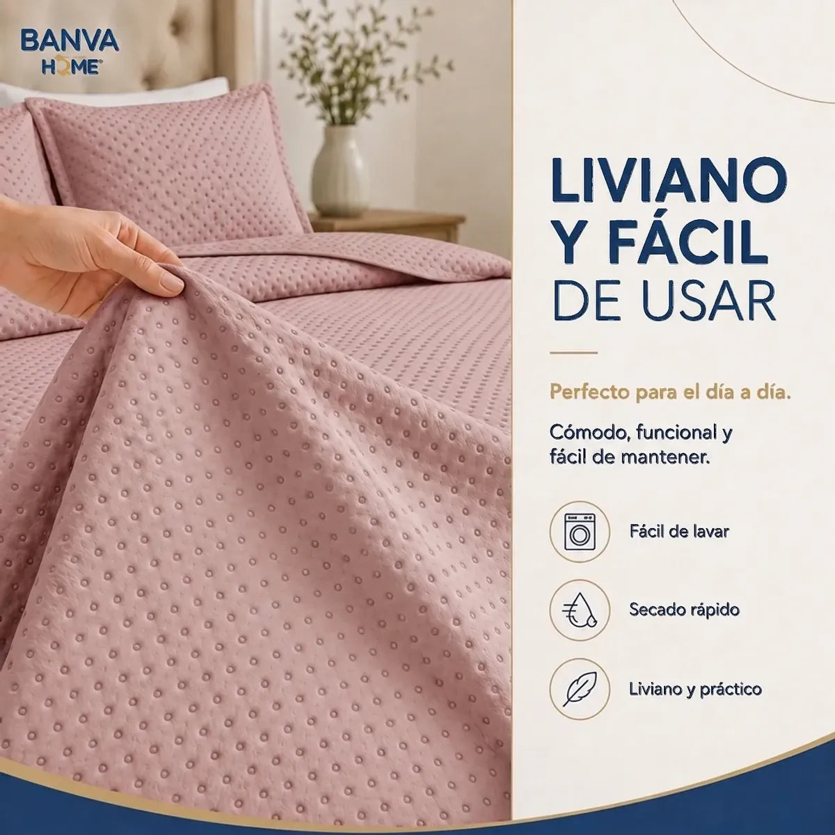 Quilt Atenas 2 Plazas Rosa