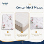 Juego Sábana Valencia 144 Hilos 2 Plazas Verny