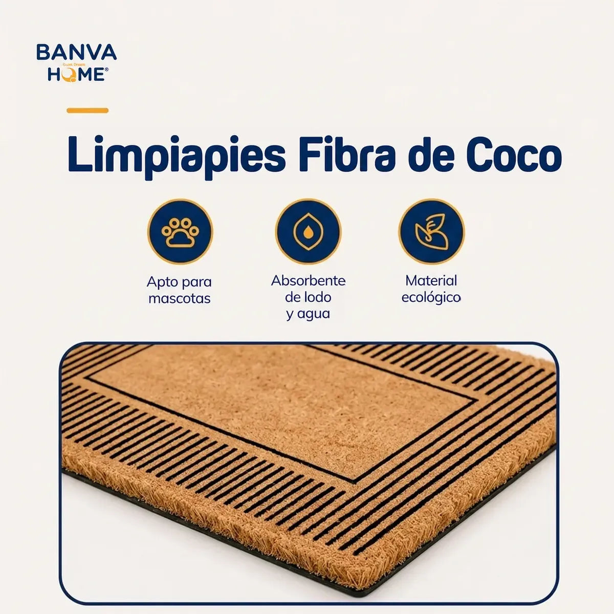 Limpiapies Coco Stripes 120x60
