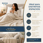 Frazada Illusions Flannel Liso 2 Plazas Beige