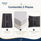 Juego Sábana Valencia 144 Hilos 2 Plazas Notré