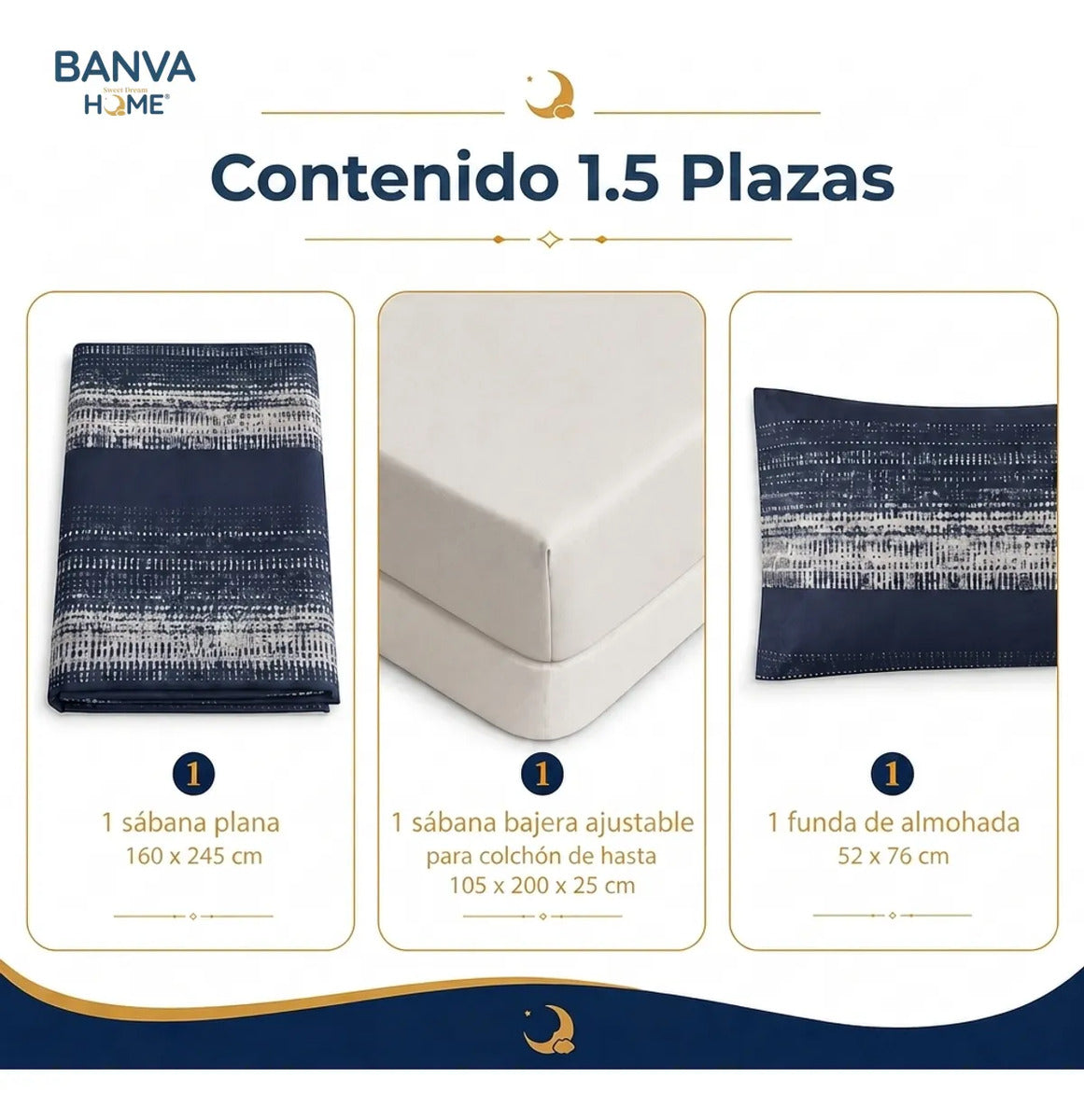 Juego Sábana Illusions 144 Hilos Liso 1.5 Plazas Arcen