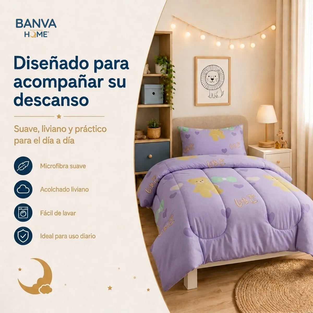 Plumón Infantil Bunnie Rosa