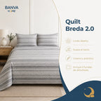 Quilt Breda 2 Plazas Gris