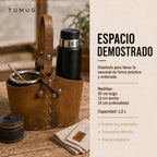 Bolso Matero Café 2 Compartimientos Chico