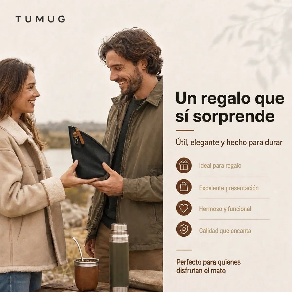 Yerbero Tumug Negro Liso 300 gr