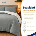 Quilt Sherpa Súper King Gris