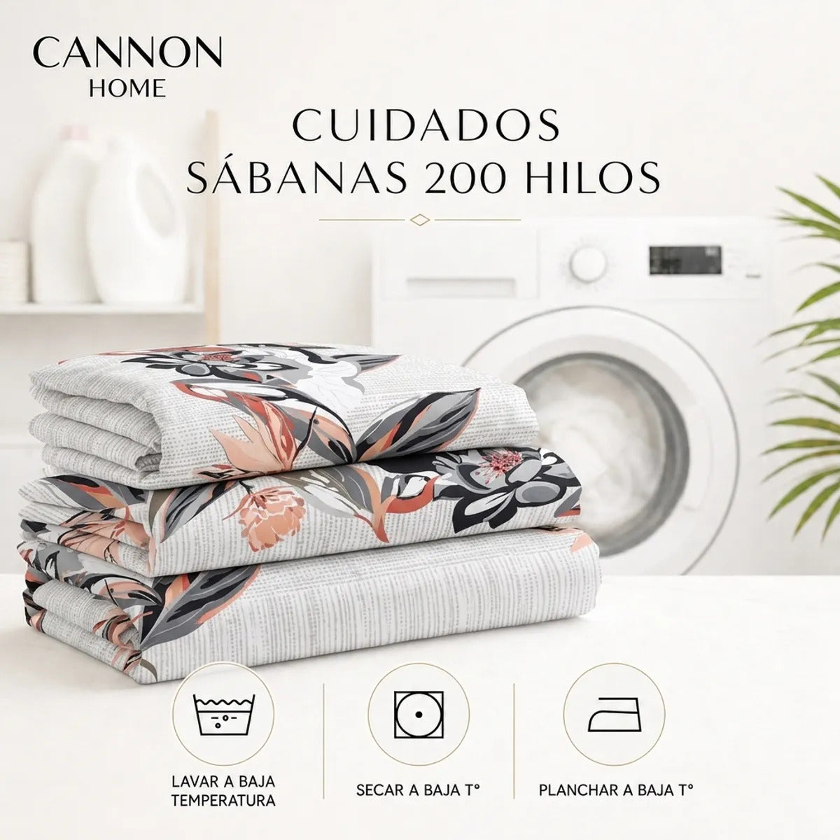 Juego Sábana Cannon 200 Hilos Abbys 2 Plazas Estampado
