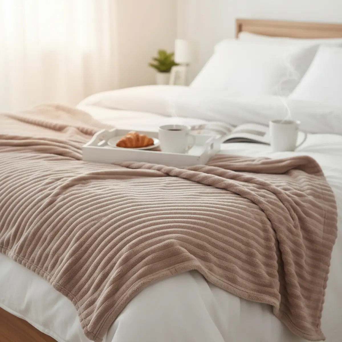 Manta Illusions Flannel Relieve Rosado 150x130 500gr