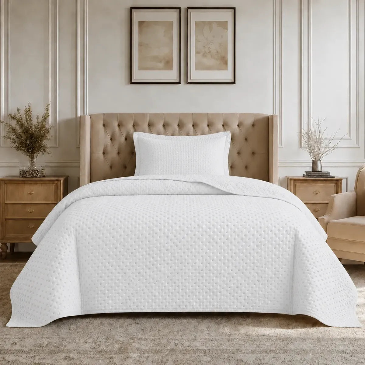 Quilt Atenas 1.5 Plazas Blanco