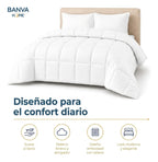 Plumón Valencia Embossed Blanco 2 Plazas