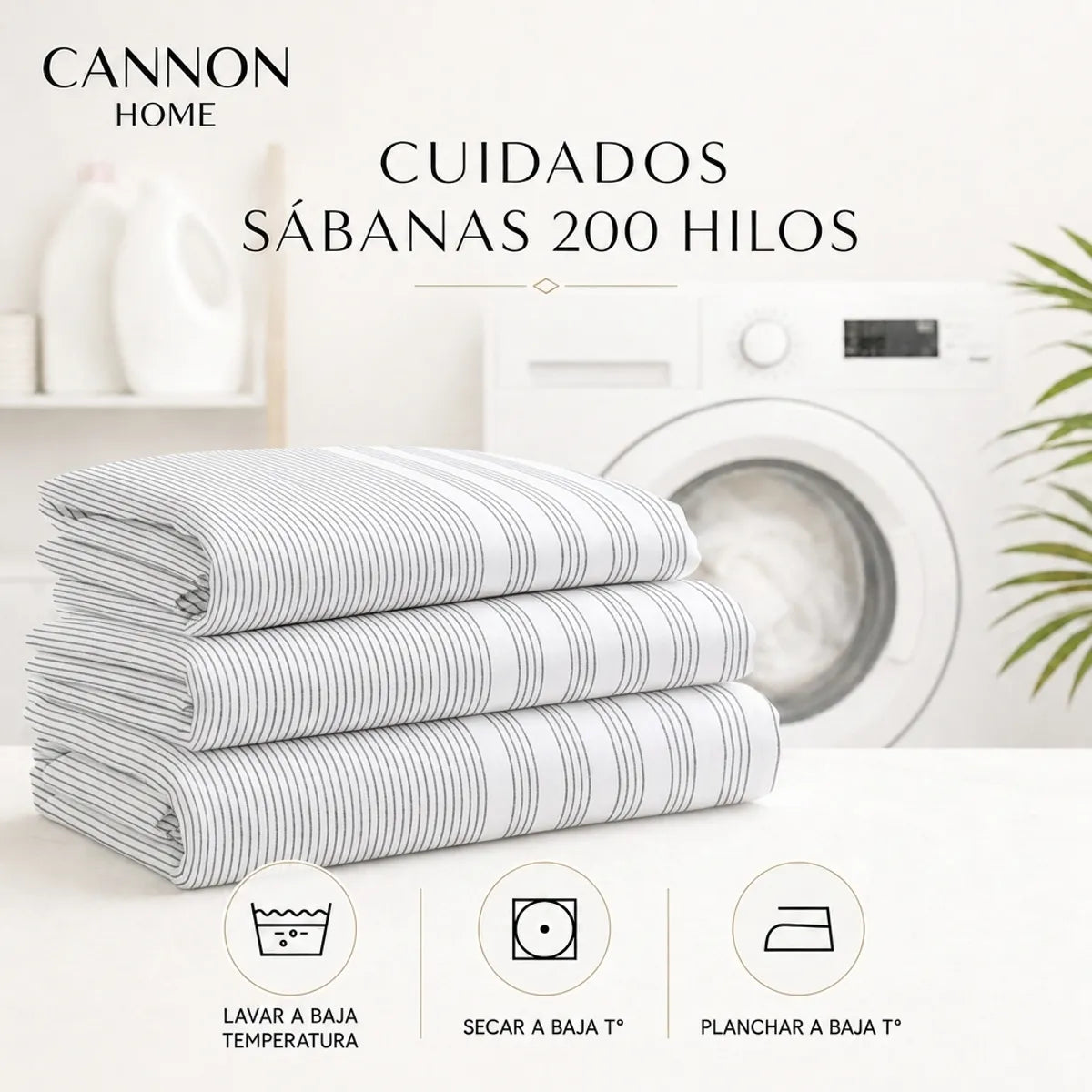 Juego 2 Sábana Cannon 200 Hilos 2 Plazas Noir