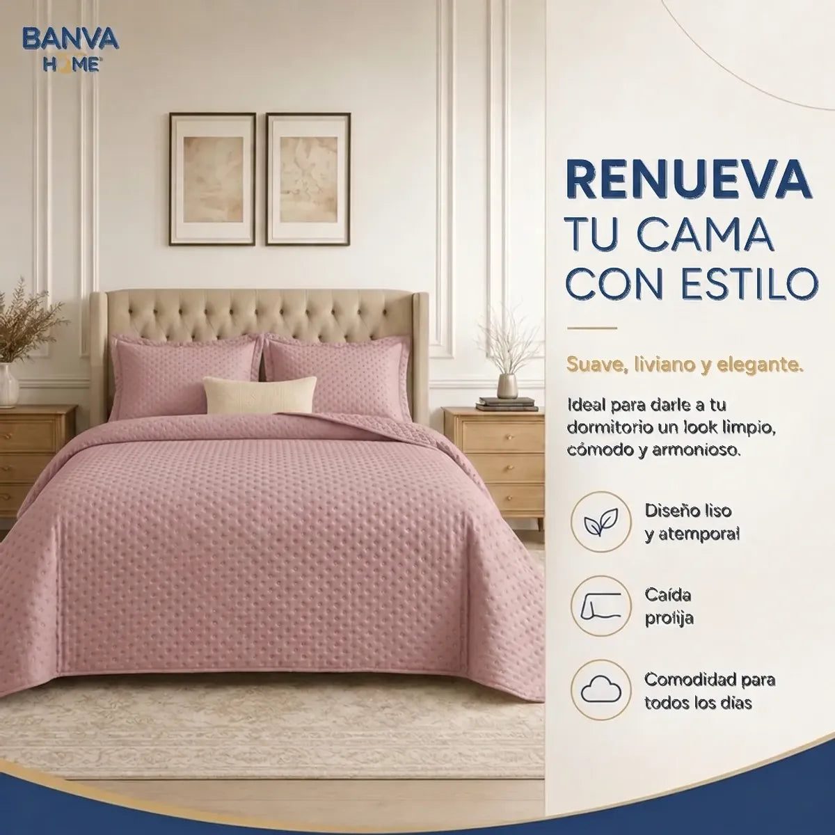 Quilt Atenas King Rosa