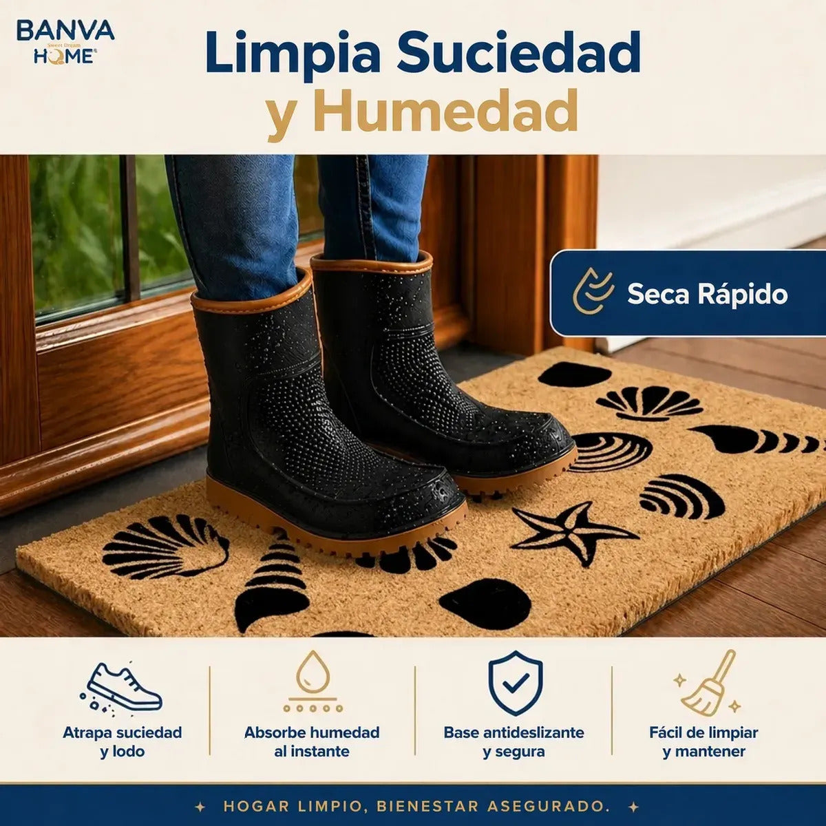 Limpiapies Coco Shells