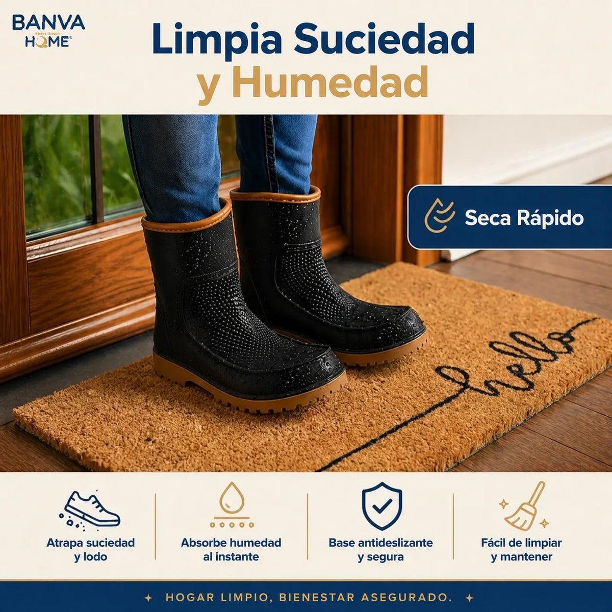 Limpiapies Coco HELLO 60x40