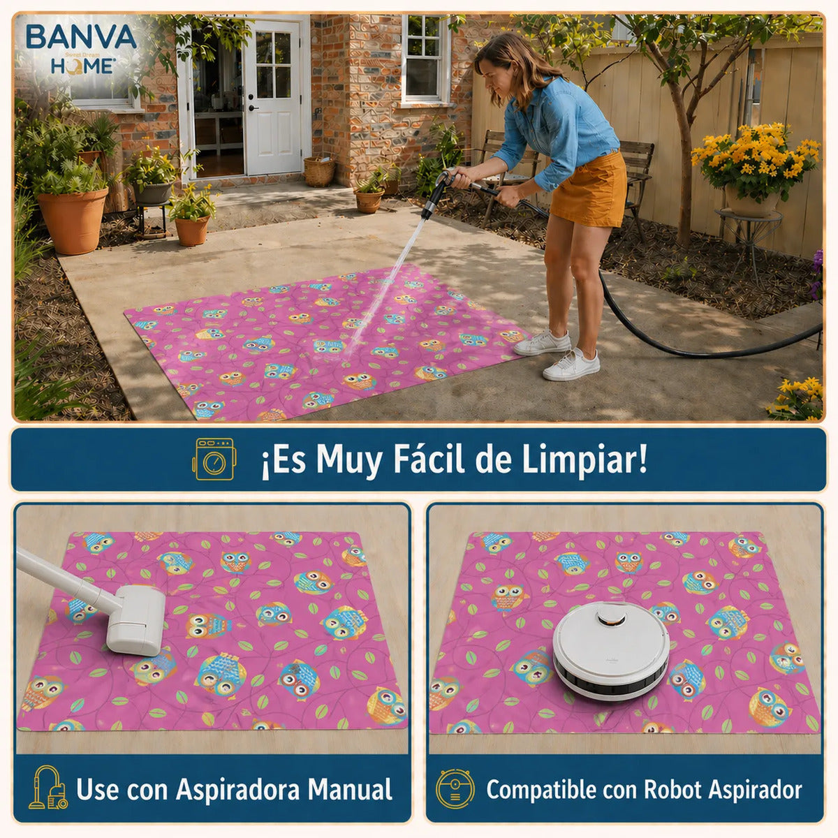 Alfombra Infantil Estampado Girl 95x133