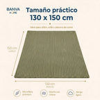 Manta Illusions Flannel Relieve Verde Olivo 150x130 500gr