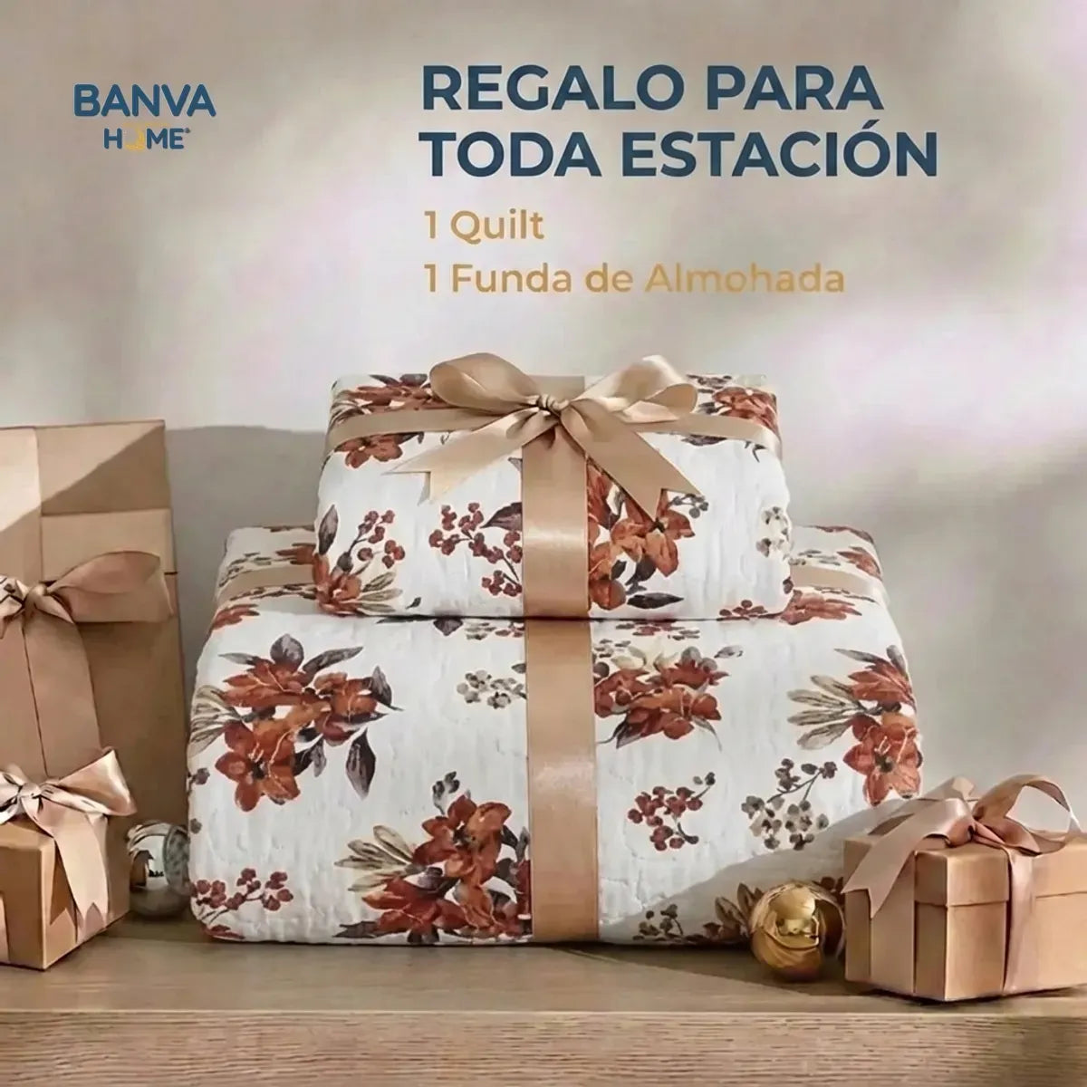 Quilt Bruselas 1.5 Plazas Marrón