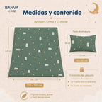 Plumón Infantil Oso Verde