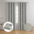 Set Cortinas Black Out Liso Gris 140x220