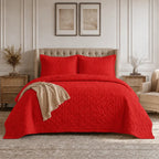Quilt Bicolor 2 Plazas Red