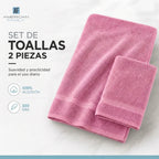 Juego Toalla American Family Rosa 350gr