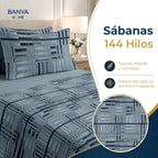 Juego Sábana Illusions 144 Hilos Liso 1.5 Plazas Lirio