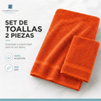 Juego Toalla American Family Orange 350gr