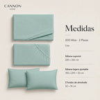 Sábana Elements & Co 200 Hilos Menta 2 Plazas