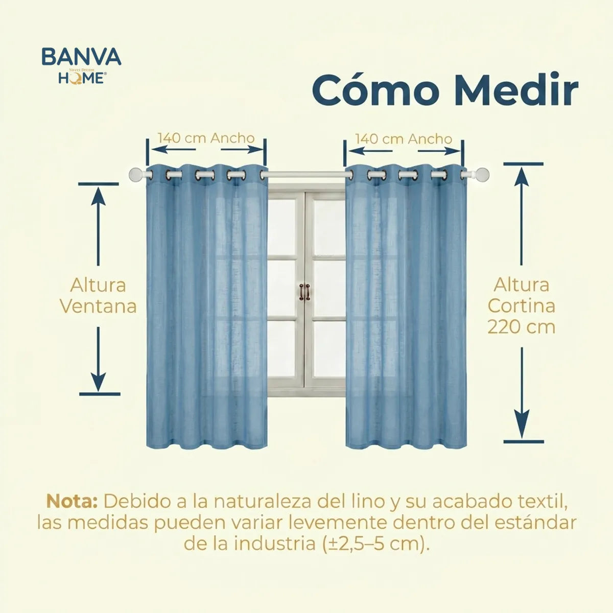 Set Cortinas Velo Lino Liso Turquesa
