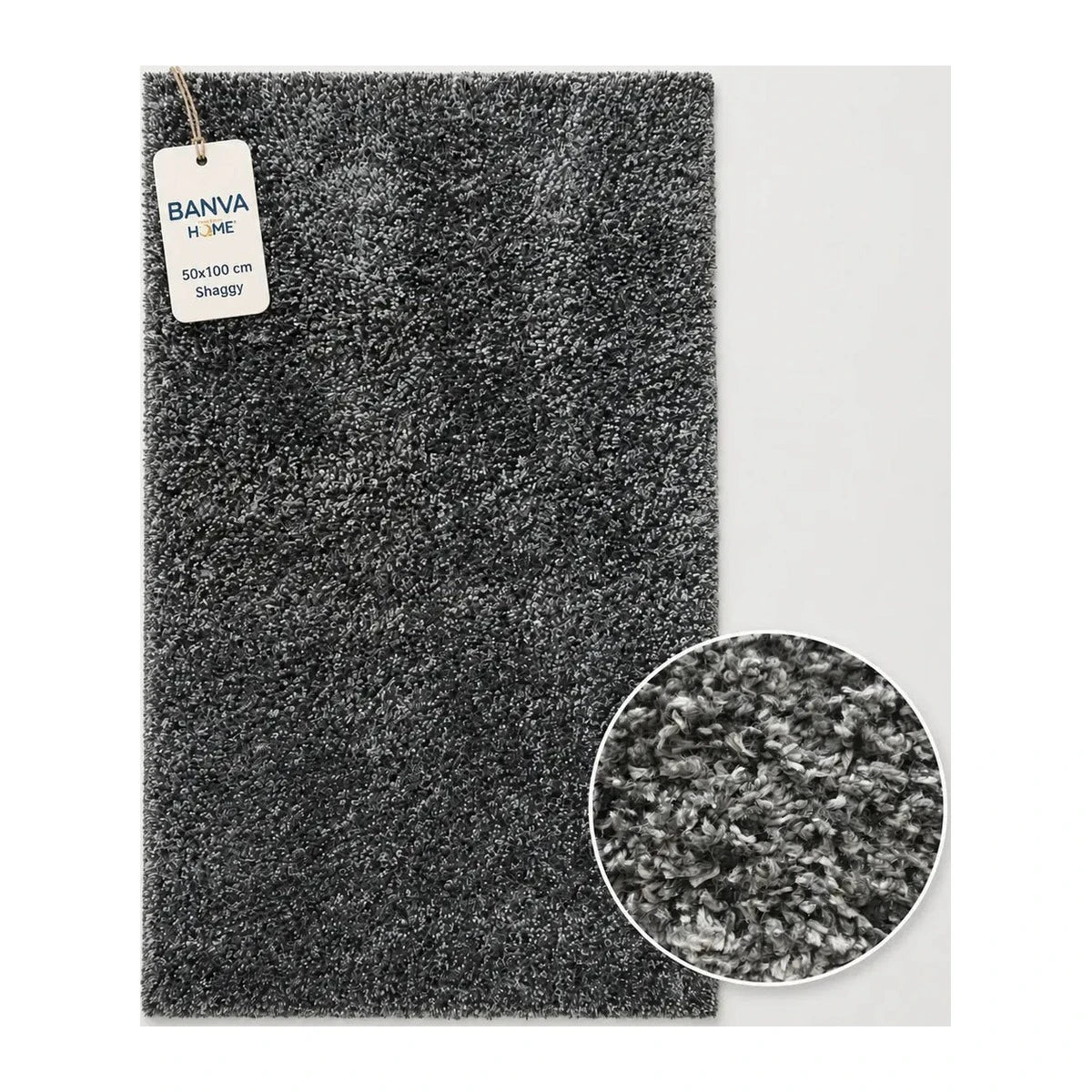 Shaggy Peluda Gris Marengo 100x50