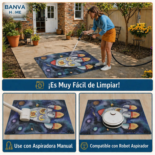 Alfombra Infantil Estampado Galaxy