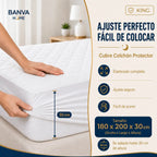 Cubrecolchón Illusions Waterproof Acolchado King Blanco