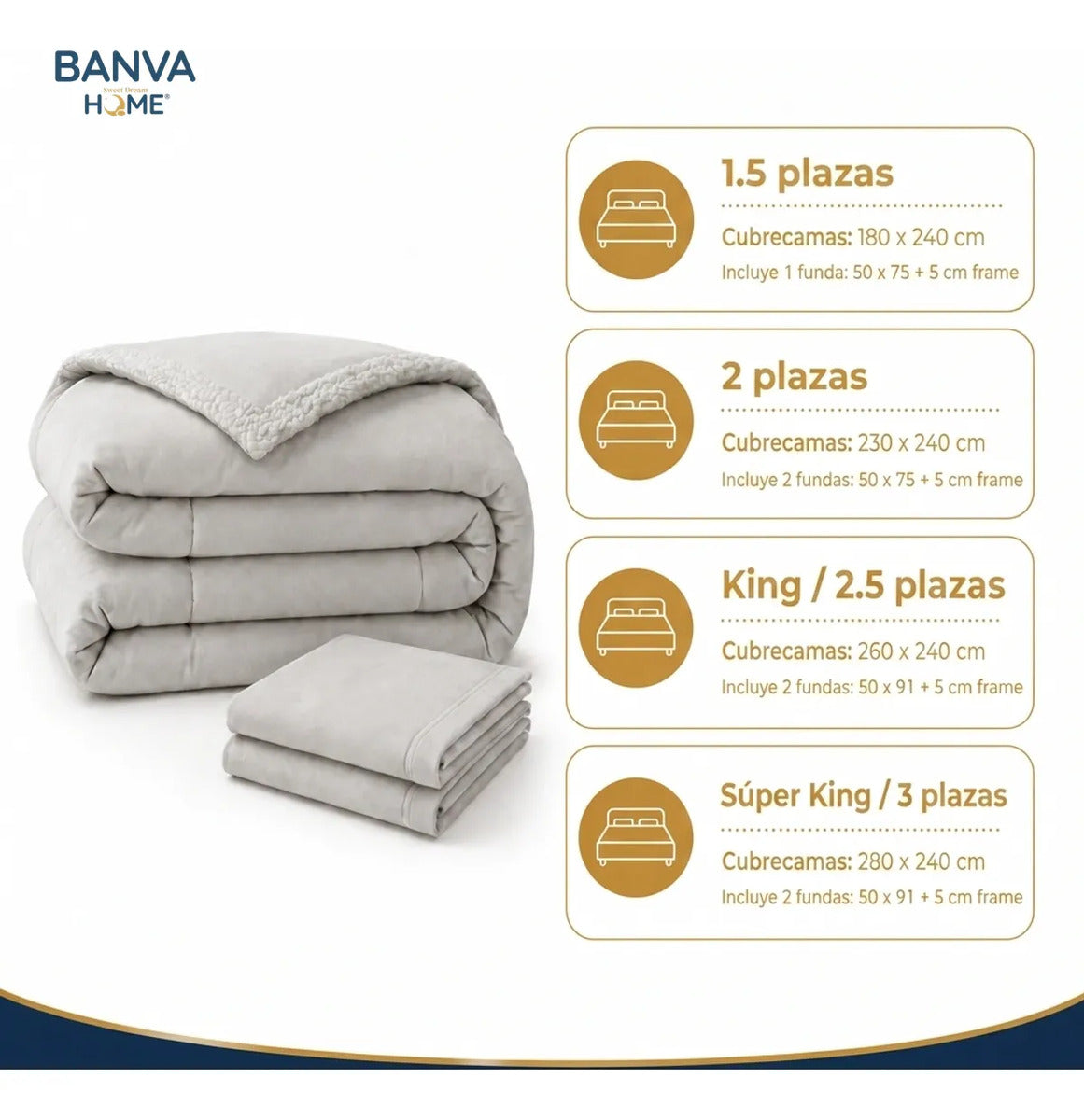 Quilt Sherpa 1.5 Plazas Beige