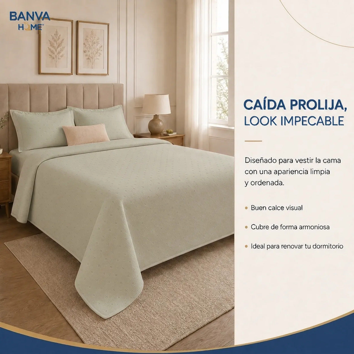 Quilt Roma 2 Plazas Oliva