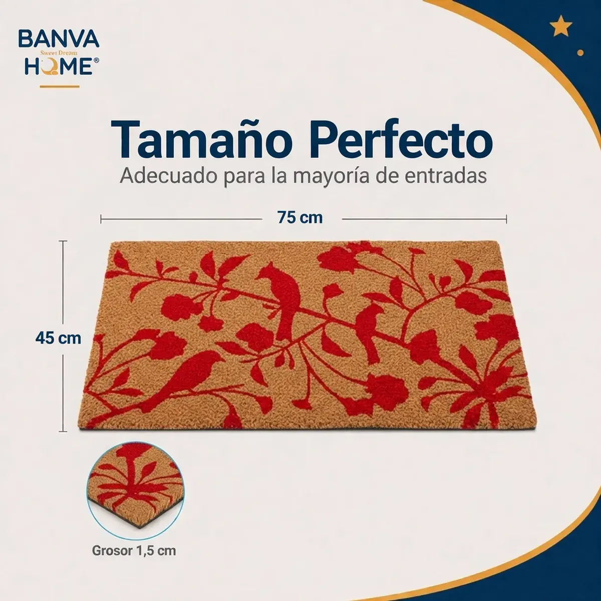 Limpiapies Coco Birds 75x45